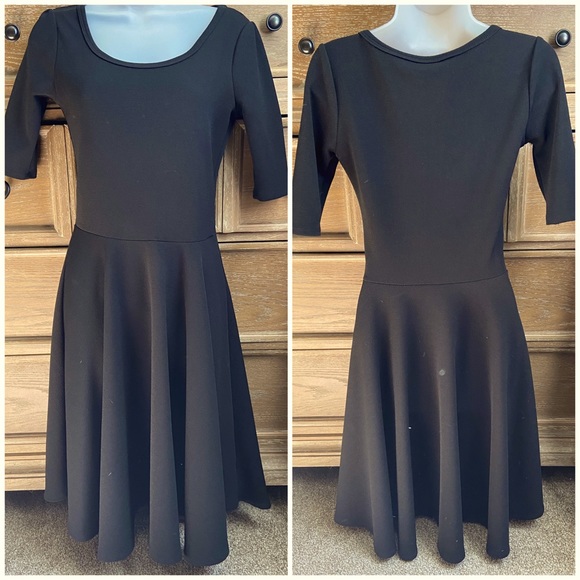 LuLaRoe | Dresses | Lularoe Dress Nicole Solid Black Size Small